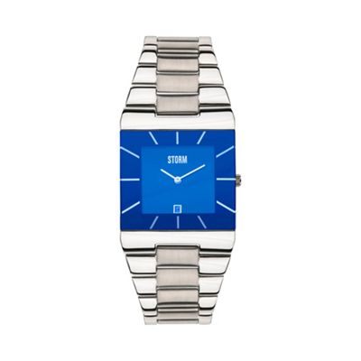 Men's lazer blue dial Slimline bracelet watch omari xl blue